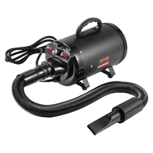 Dog Dryer, 2800W/4.3HP Dog Blow Dryer, Pet Grooming Dryer With Adjustable Speed And Temperature Control, Pet Hair Dryer With 4 Nozzles And Extendable Hose, Black - 5 - CJ