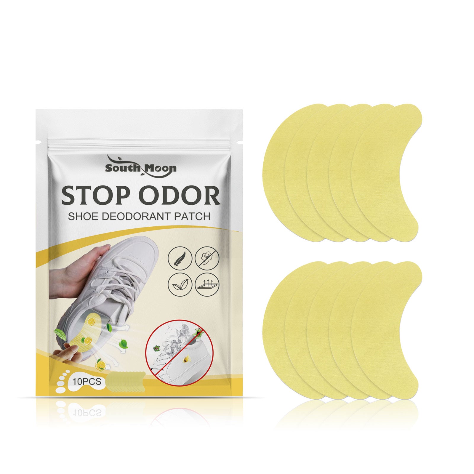 South Moon Shoe Deodorizing Sticker, Shoe Deodorizing,  Odor Absorbing, Foot Sweat Absorbing Insole - 5 - CJ