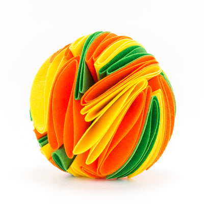 Foldable Dog Snuffle Ball Dog Training Toys Increase IQ Pet Cat Training Games Feeding Intelligence Toy - 4 - CJ - L - Yellow orange green - CJGY1452446 - L - Yellow orange green