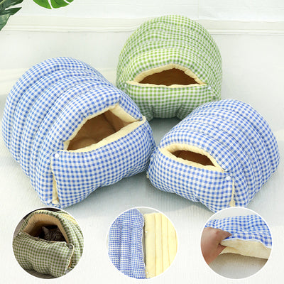 Four Seasons Universal Removable Washable House Closed Cat Kennel Enclosed Cat Nest Sleeping Bag With Plus Space - 0 - CJ