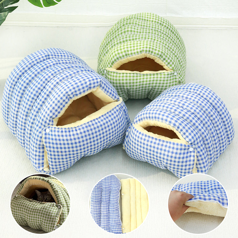 Four Seasons Universal Removable Washable House Closed Cat Kennel Enclosed Cat Nest Sleeping Bag With Plus Space - 0 - CJ
