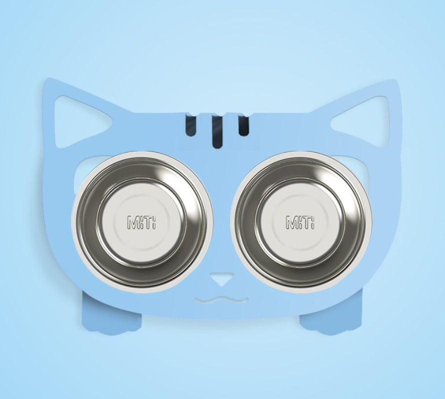 Anti - falling Cat Dog Feeding Water Bowl - 0 - CJ - Blue - Style2 - CJJJCWGY01031 - Blue - Style2