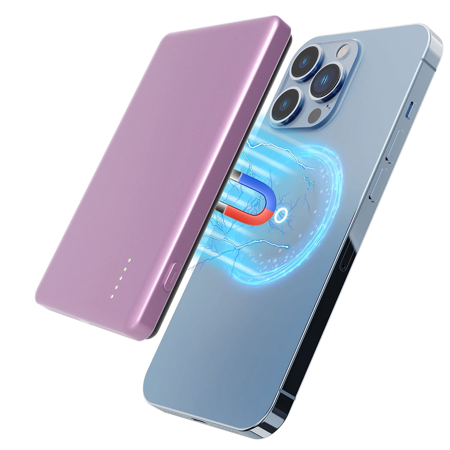 2 In 1 5000mAh 8MM Slim MagSafe Wireless Power Bank PD20W Magnetic Fast Charger Portable Phone Charger Fit For IOS Phone 15 14 13 12 Series And More - 5 - CJ