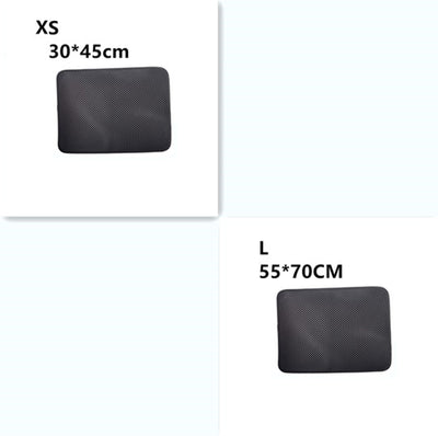 Double Layer Litter Cat Bed Pads Pet Cat Litter Mat Trapping Pets Litter Box Mat Pet Product Bed For Cats House Clean Mat - 0 - CJ - XS and L - Black - CJJJCWMY00030 - XS and L - Black