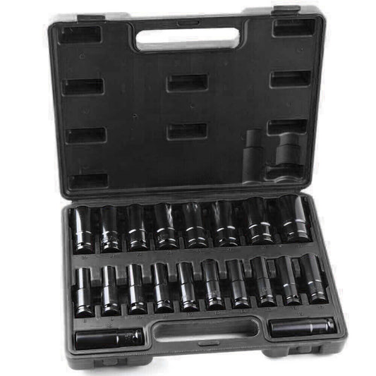 20PCS Deep Impact Socket Set 1 2 Inch Drive Metric 8 - 32mm Lifetime Warranty UK - 5 - CJ