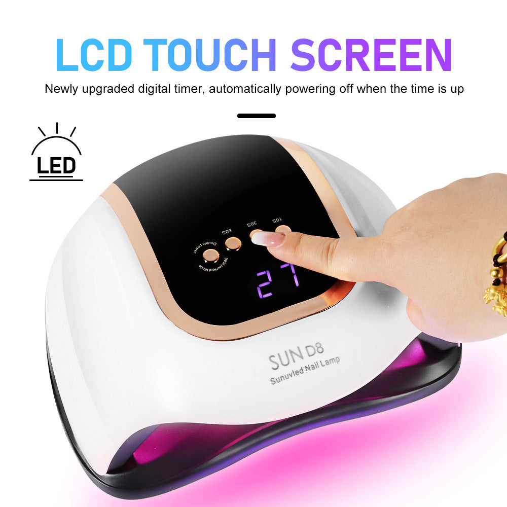 UV LED Nail Lamp, Nail Dryer For Gel Polish, 3 Timers Curing Lamp Professional Nail Light, 66Pcs Uv Beads And Automatic Sensor - 5 - CJ