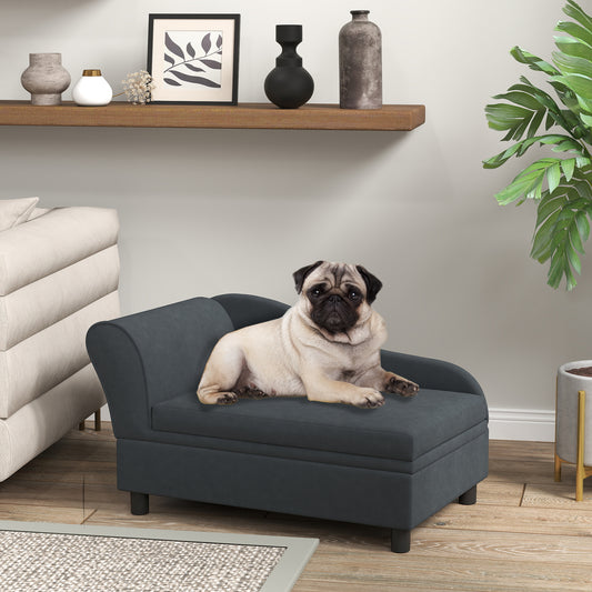 Pet Sofa Bed Couch With Storage, Pet Sofa For Cats And Small Dogs, Dark Gray - 5 - CJ