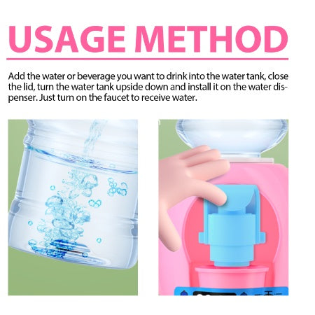 Dowmoo Children's Mini Water Dispenser, Baby Kitchen Toys Mini Fun Every Home Drink Machine Can Water - 5 - CJ