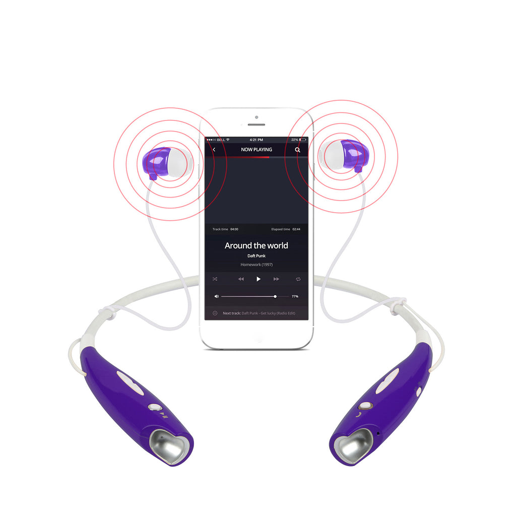 Wireless Stereo Headsets Sport Neckband Headphones In-ear Magnetic IPX4 Waterproof Earbuds With Built-in Mic Call Vibrate Alert Number Broadcast Running Gym