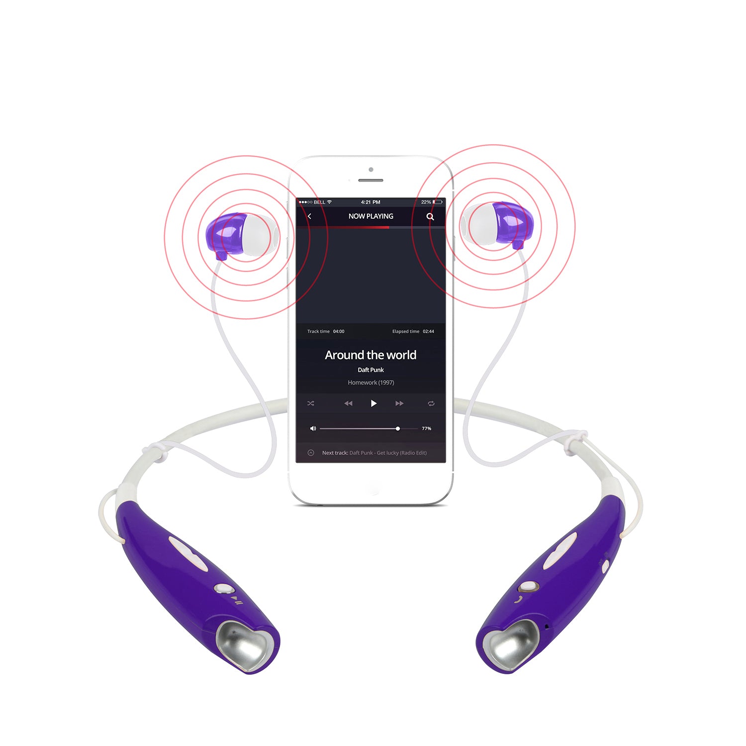 Wireless Stereo Headsets Sport Neckband Headphones In - ear Magnetic IPX4 Waterproof Earbuds With Built - in Mic Call Vibrate Alert Number Broadcast Running Gym - 5 - CJ