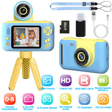 1Pc Kids Digital Camera With Flip Lens Children Video Camcorder Christmas Toy Birthday Gifts With Tripod 2.4in Screen 32G MMC Card For 3 - 10 Year Old Boys Girls - 5 - CJ