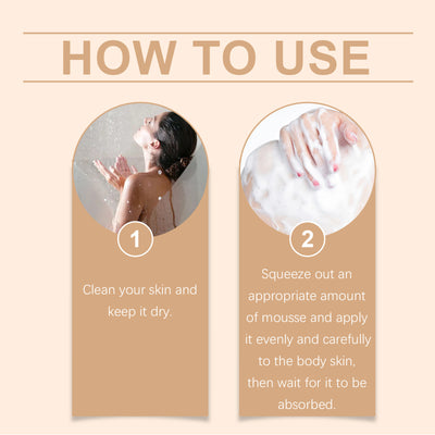 OUHOE Black Body Mousse Summer Tanning Bronzer Moisturizes And Equalizes Skin Tone With A Dark Mousse - 5 - CJ