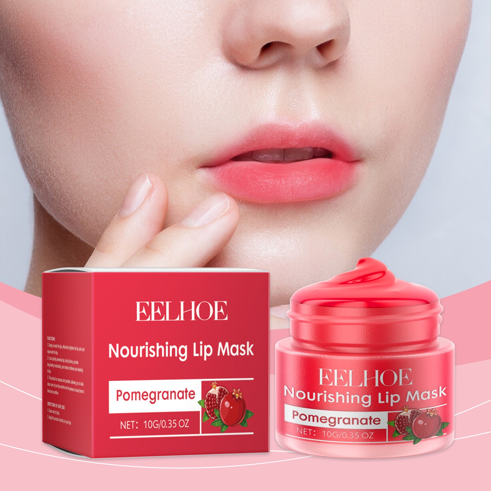 EELHOE Red Pomegranate Lip Mask, Moisturizes And Moisturizes Lips - 5 - CJ