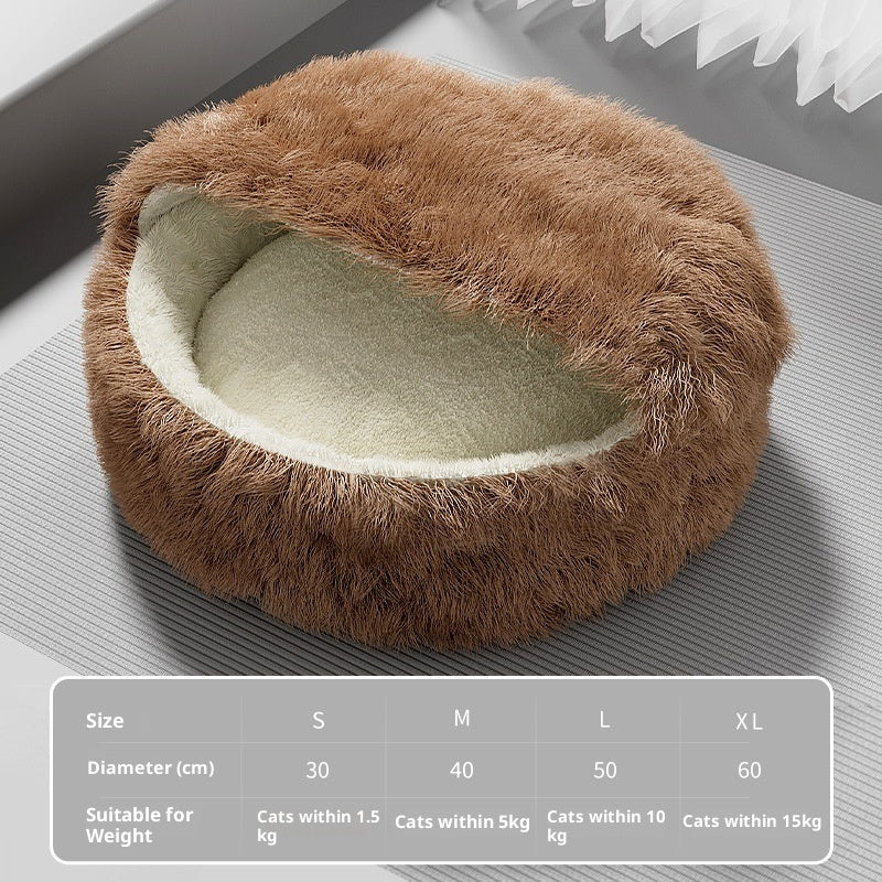 Warm Closed Wrapped Cat Sleeping Nest - 0 - CJ