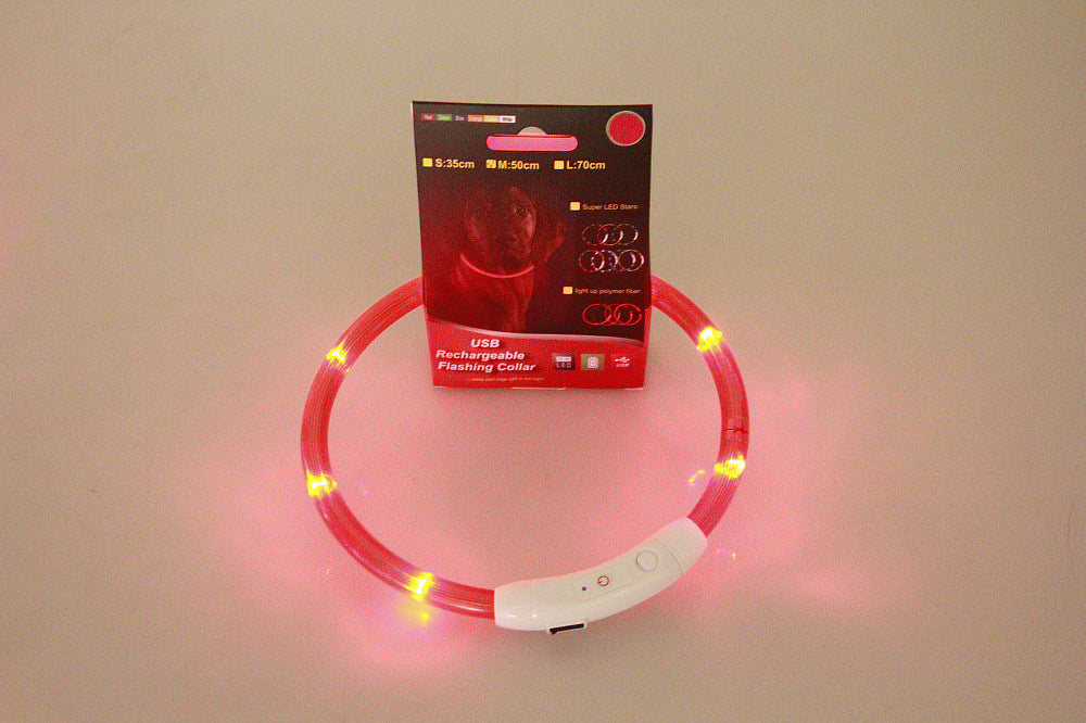 Pet Flashing Collar USB Rechargeable Glowing Necklace Safety Collar Light Up Collars For Night Walking Electric Dog Collar Neon - 0 - CJ