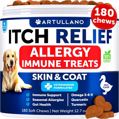 Do Not Sell On Amazon Dog Allergy Relief Chews Itching Skin Relief For Dogs Fish Oil 3 Seasonal Allergies Pills Skin & Coat Anti ItchHot Spots Treatment Canine Immune Health Supplement 180 Soft Treats - 5 - CJ