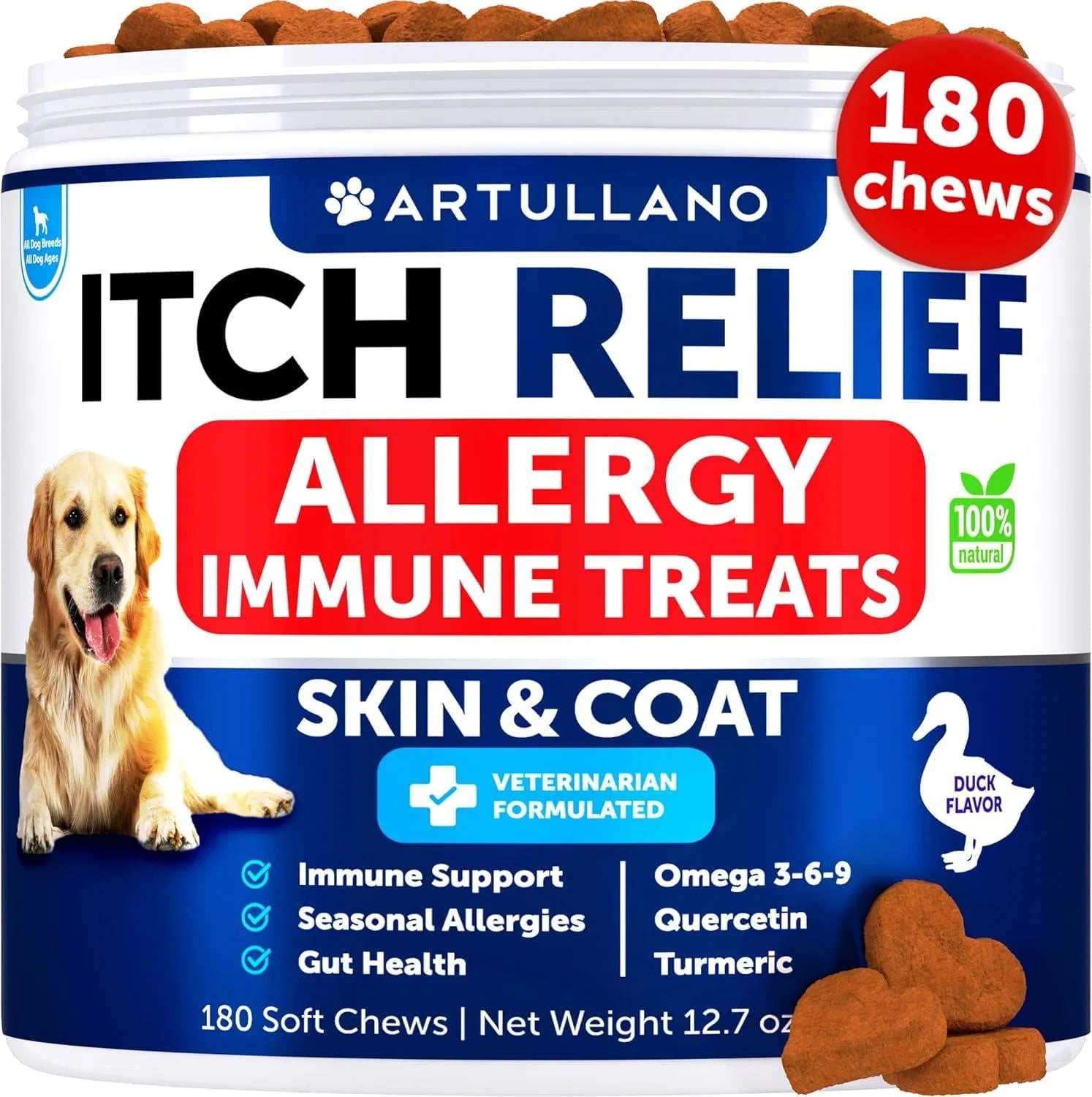 Do Not Sell On Amazon Dog Allergy Relief Chews Itching Skin Relief For Dogs Fish Oil 3 Seasonal Allergies Pills Skin & Coat Anti ItchHot Spots Treatment Canine Immune Health Supplement 180 Soft Treats - 5 - CJ