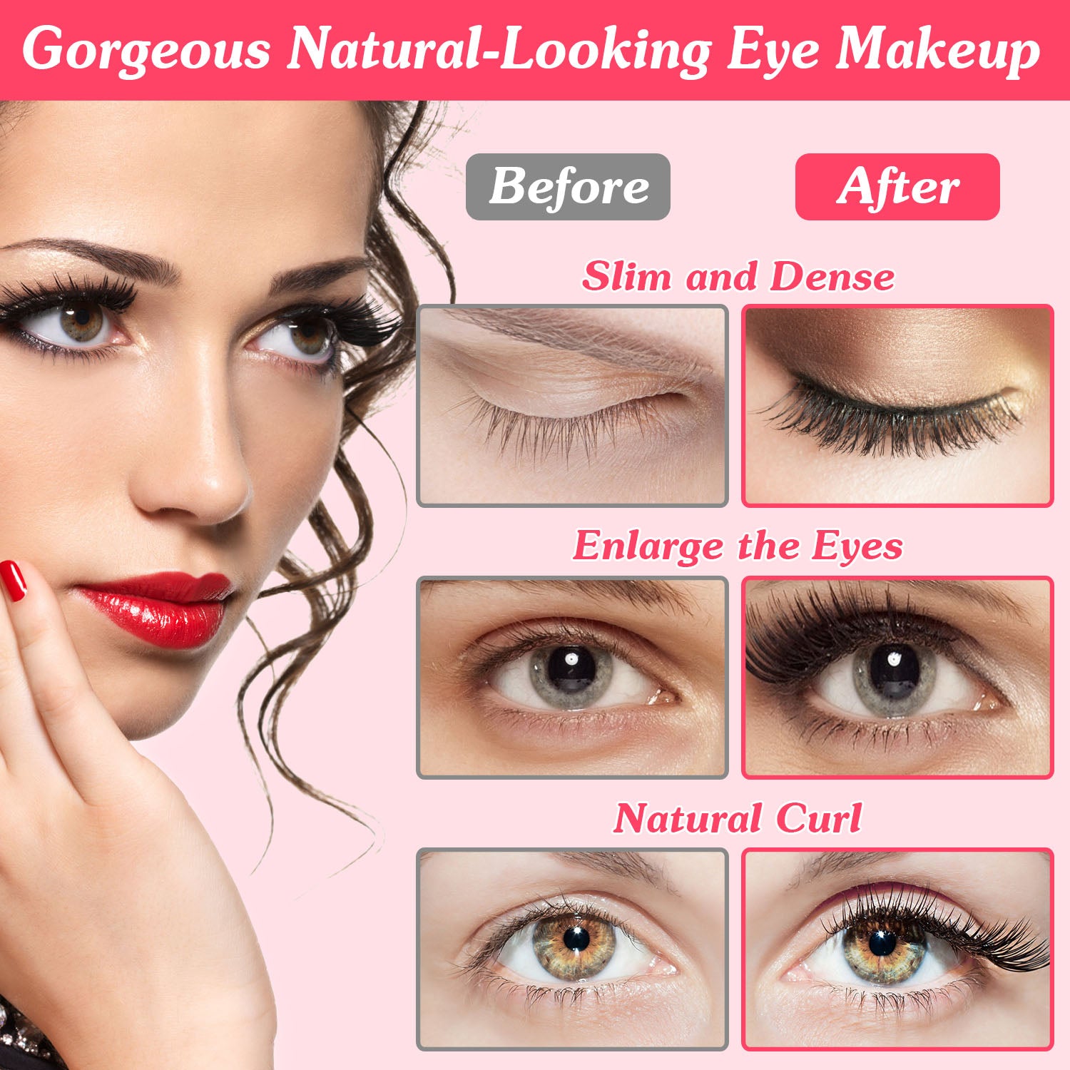 1Pc 2 In 1 Clip Comb Heated Eyelash Curler Electric Mini Lash Curler Natural Eye Lash Makeup Tool With 3 Temp Settings 15Mins Shutdown - 5 - CJ