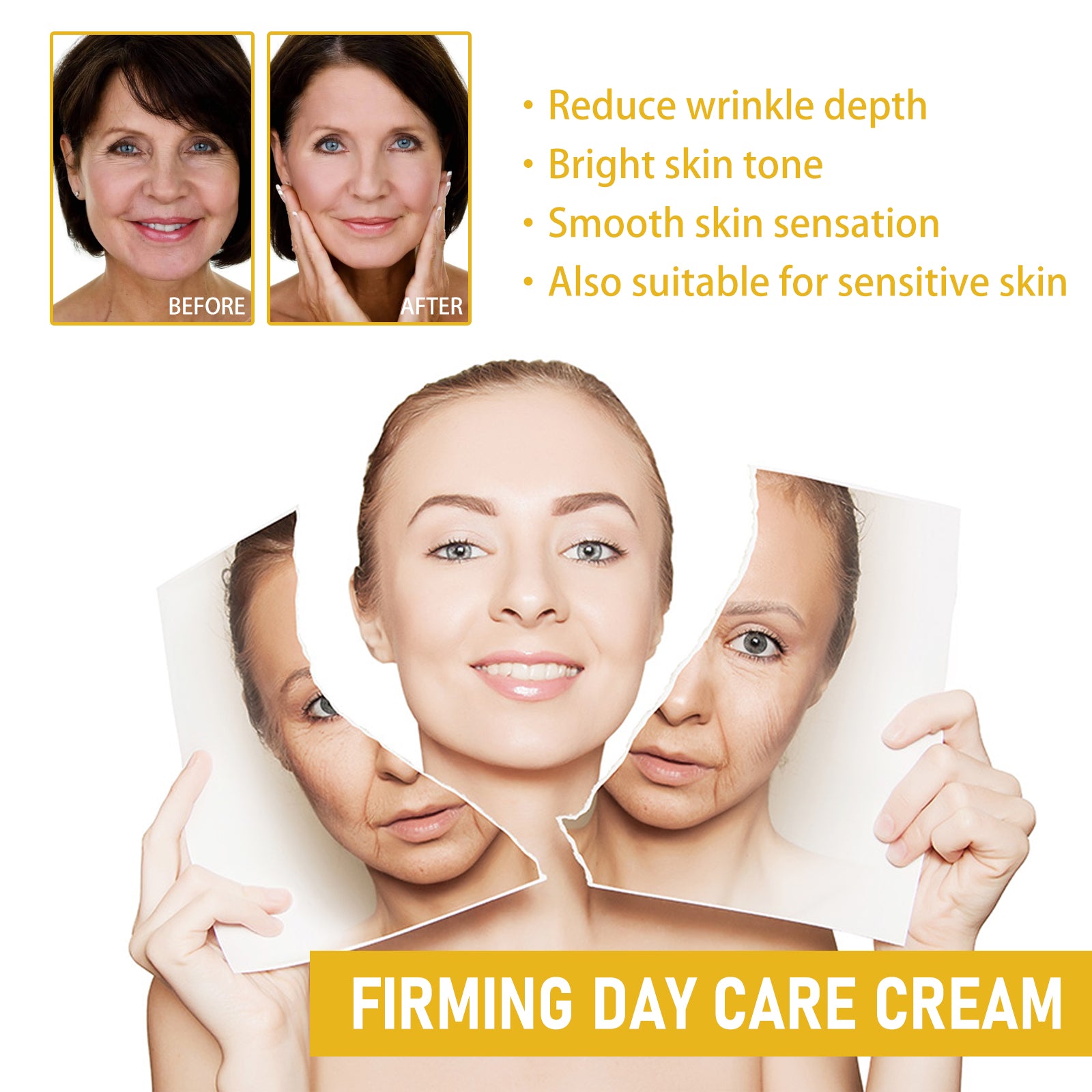 WIYUN Collagen Cream Face Firming Wrinkles, Fine Lines, Anti - Wrinkle, Anti - Aging Hydrating And Moisturizing Skin Cream - 5 - CJ