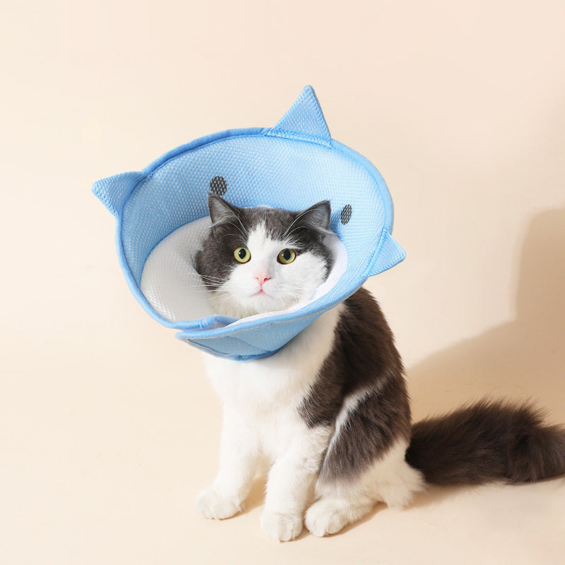 Soft Cat Recovery Collar Cat Cone Collar Nonwoven Fabric Elizabethan Collar Loops - Protective Wound Healing Specially Designed For Cats And Puppies - Easy To Eat And Drink - 5 - CJ