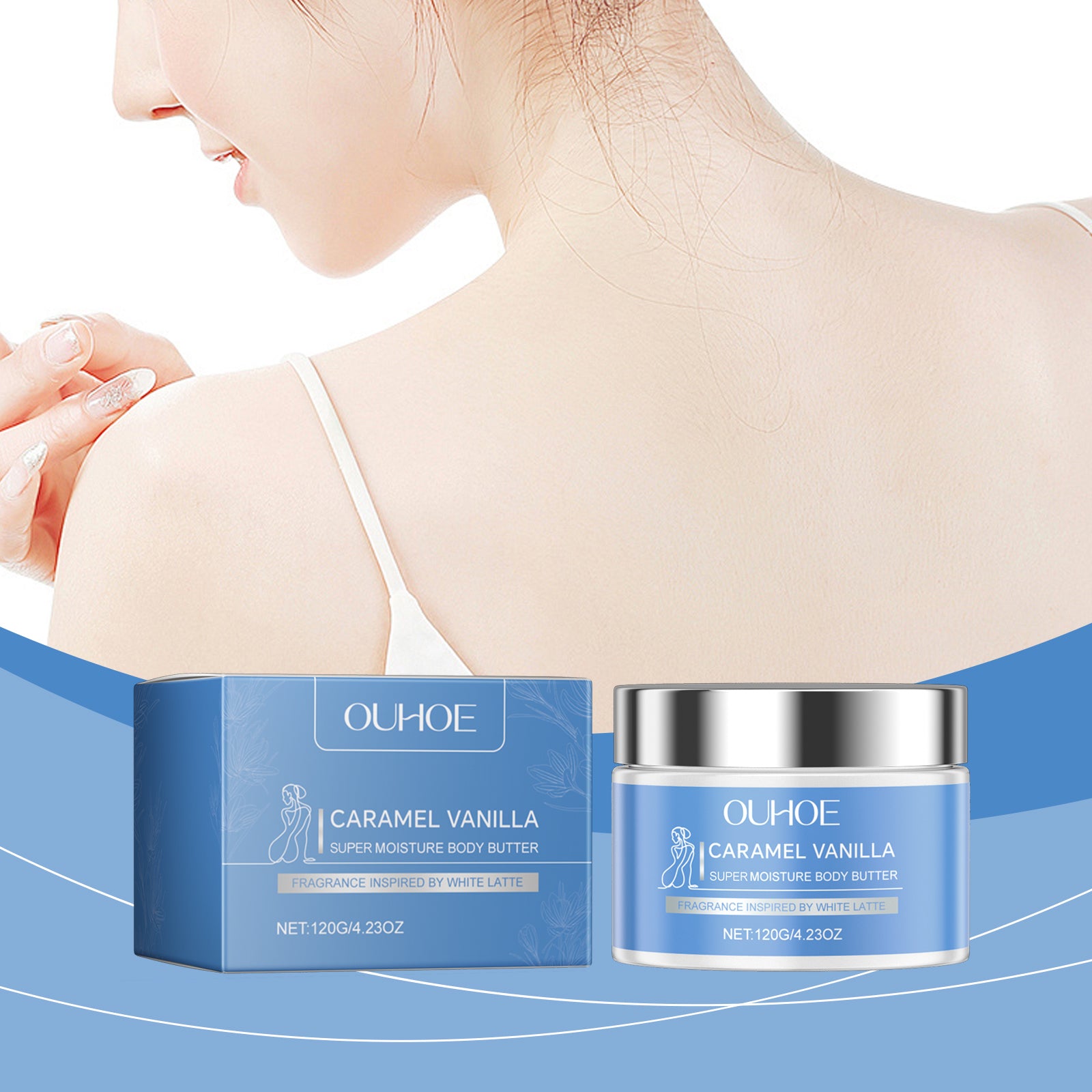 OUHOE Caramel Vanilla Moisturizing Body Lotion Gently Nourishes, Hydrates, Brighens And Moisturizes Tender Skin - 5 - CJ