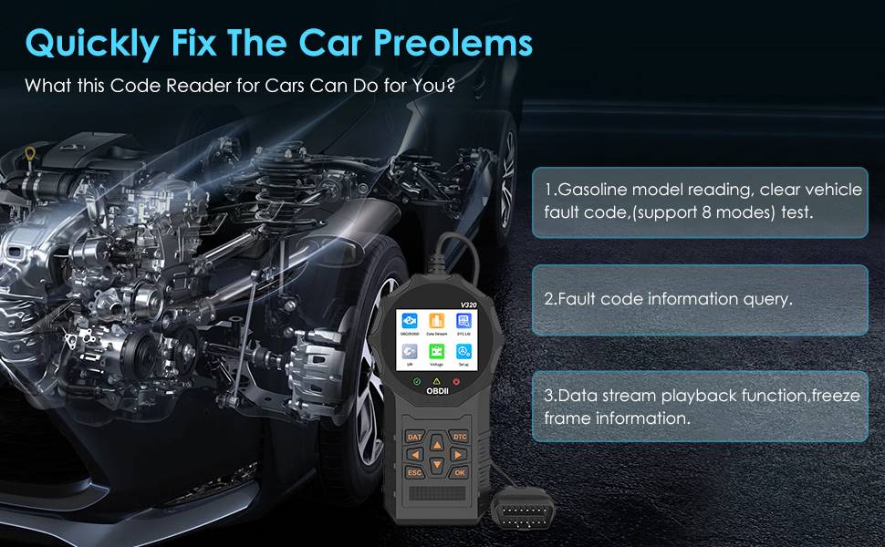 Automotive OBD2 Scanner OBD Code Reader Car Check Engine Fault Diagnostic Tool - 5 - CJ