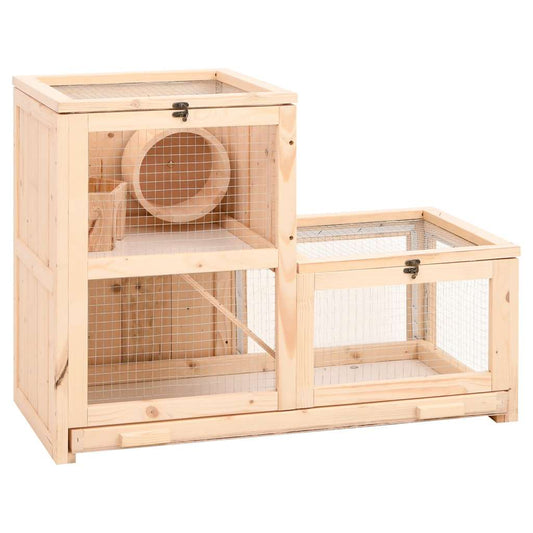 Hamster Cage 81x40x60 cm Solid Fir Wood - 5 - CJ