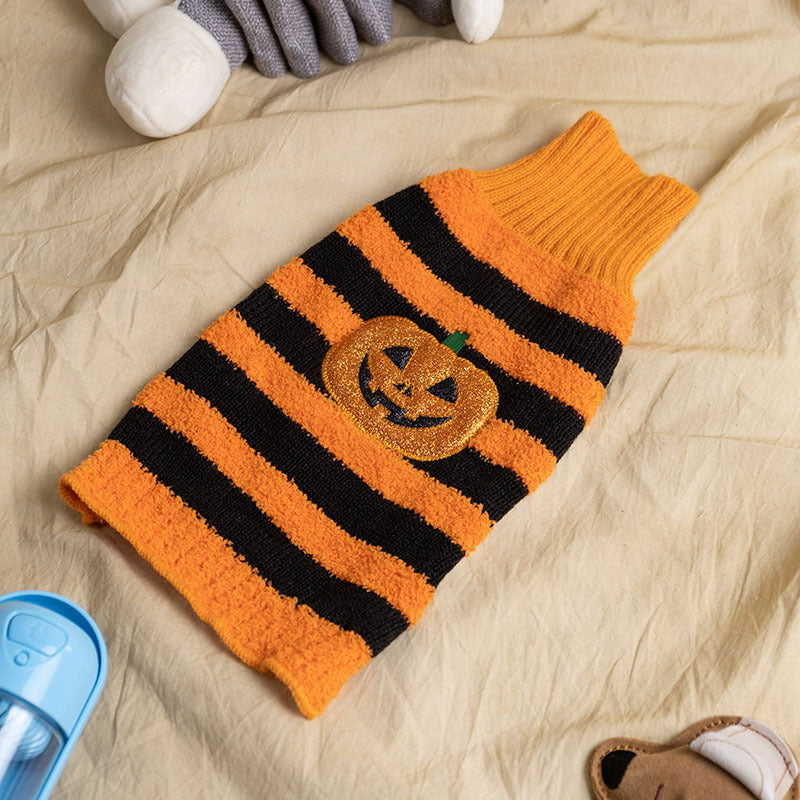 Halloween Dog Sweaters Pet Costume Teddy Warm Leisure Sweater Cosplay Clothes For Dogs Pets Outfits - 0 - CJ - Orange - XL - CJGD180981305EV