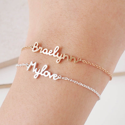 Personalized DIY Custom Name Bracelet Stainless Steel - 7 - CJ