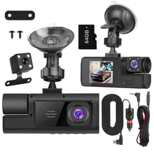 WiFi FHD 1080P Car Dash Cam 3 Channels Front Rear Inside Dash Camera With Loop Recording Reversing Visual 170° Wide Angle 64G Card Included - 5 - CJ