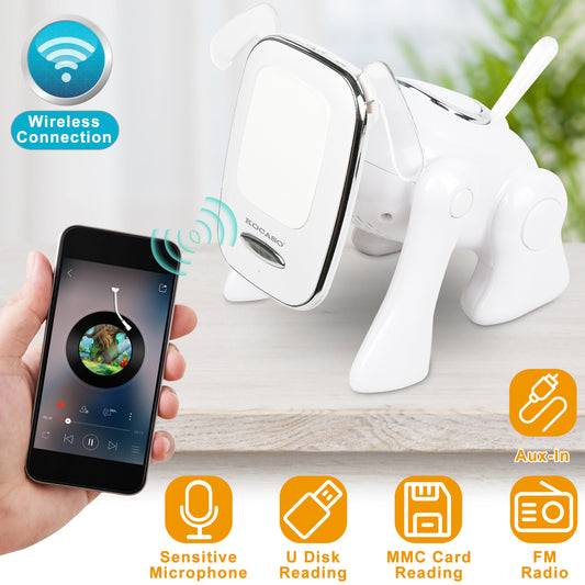 Puppy Dog Wireless Speaker Portable Mini Music Player Stereo Cute Animal Speaker With Built - In Mic FM Radio Stereo Bass MMC Card Slot USB Port For Cellphone Tablet - 5 - CJ
