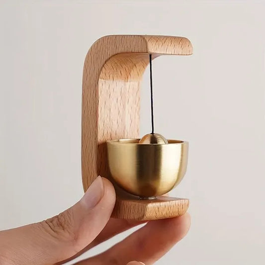 Magnetic Door Chime Bell, Wooden Shopkeepers Bell For Door Opening - Ding Ding Sound - 5 - CJ