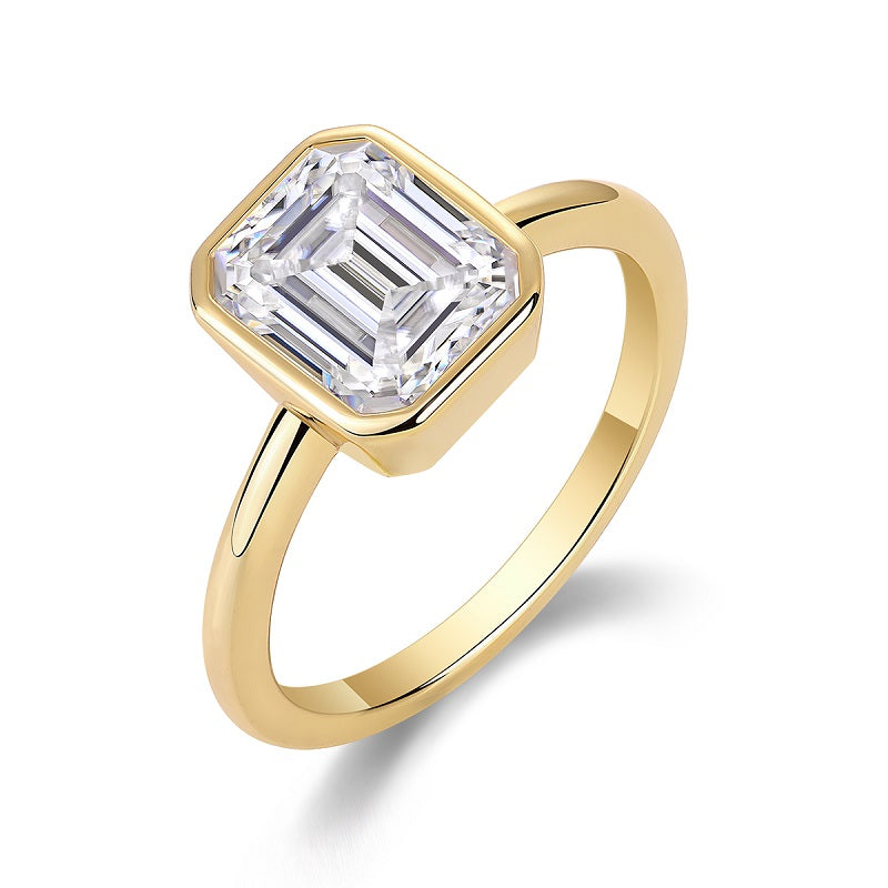 1Pagoda - A Fashionable Diamond Jewelry Piece Set With Moissanite S925 Sterling Silver And Gold - plated Diamond Ring Prohibit TikTok sales - 5 - CJ