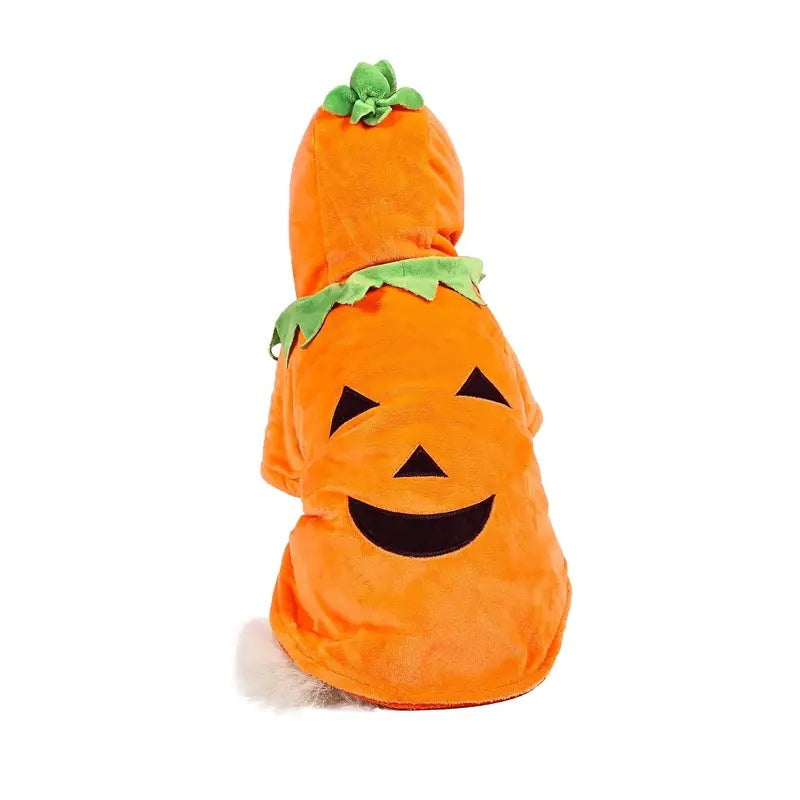 Dog Hoodie Cute Funny Halloween Style Pumpkin Cosplay Costume Warm Puppy Fleece Clothes - 5 - CJ