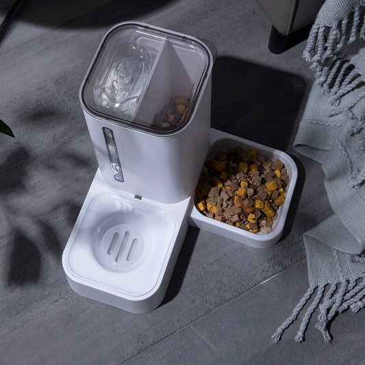 Pet Automatic Water Storage Double Plastic Pet Bowl - 0 - CJ