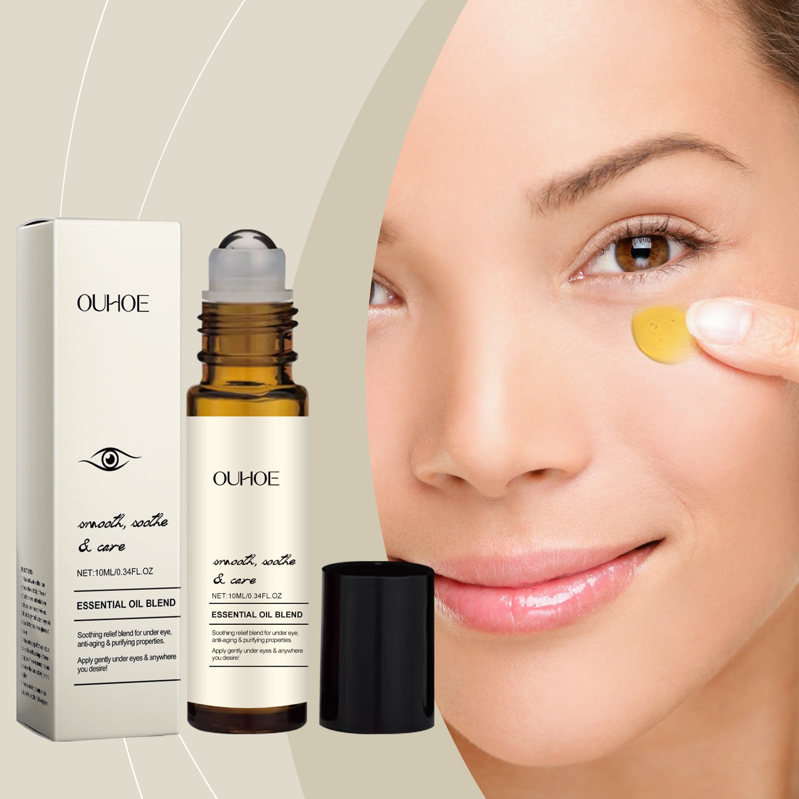 OUHOE Firming Eye Ball Essential Oil, Gentle Care Firming Eye Skin Moisturizing And Hydrating Eye Care - 5 - CJ