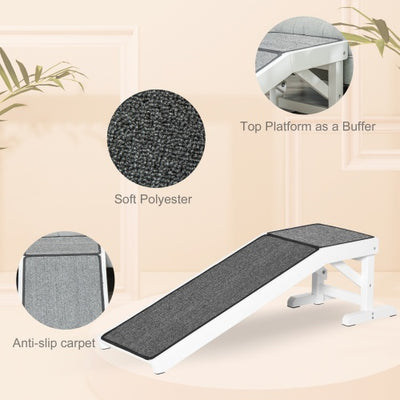 Ramp For Dog Bed, Pet Ramp For Dog With Non - slip Carpet And Top Platform - 5 - CJ