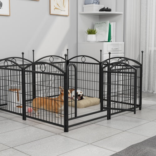 Dog Playpen Indoor 24 Inch 8 Panel Metal Dog Playpen - 5 - CJ
