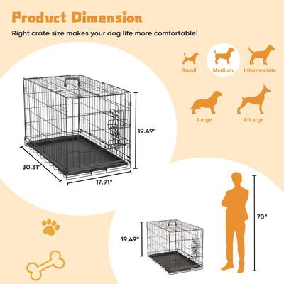 24 - 30 Inch Single Door Dog Cage - 5 - CJ