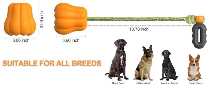 PROKEl Dog Rope Fetch Exercise ToyforMedium  Large Aggressive Chewers BreedDogsChew Interactive Toys Training Tug Of WarBallsindoor And Outdoor Halloween Dogtoyorange Plain Indestructible Dogtoy Super - 5 - CJ