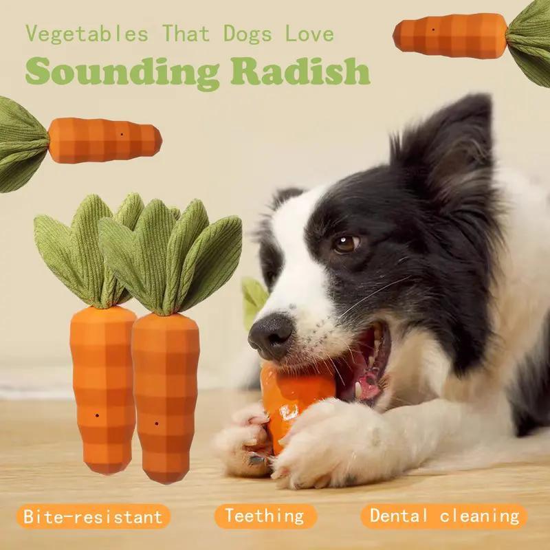 Rubber Carrot Dog Toy For Chewing Dogs, For Training And Cleaning, Durable Interactive Toy For Puppies And Medium - sized Dogs - 5 - CJ