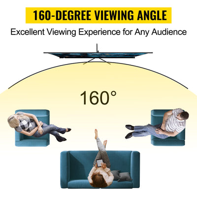 Tripod Projector Screen With Stand 100inch 16:9 4K HD Projection Screen Stand Wrinkle - Free Height Adjustable Portable Screen For Projector Indoor & Outdoor For Movie, Home Cinema, Gaming, Office - 5 - CJ