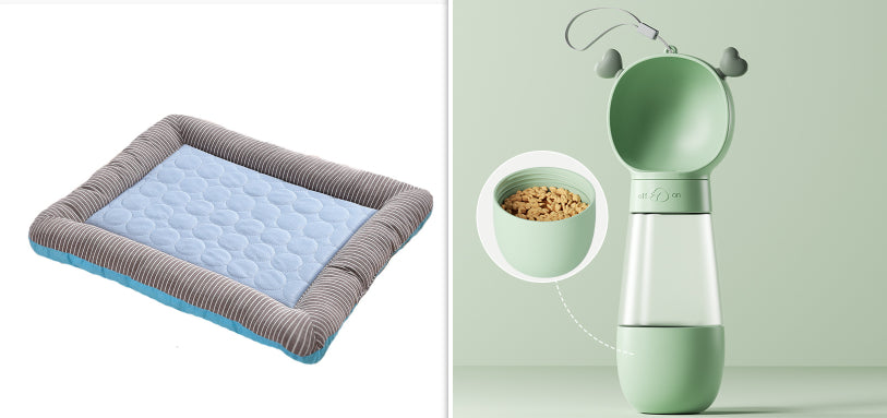 Pet Cooling Pad Bed For Dogs Cats Puppy Kitten Cool Mat Pet Blanket Ice Silk Material Soft For Summer Sleeping  Blue Breathable - 0 - CJ - Blue set3 - L - CJJT100652122VE