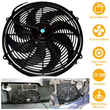 16 Inch Electric Radiator Cooling Fan 12V 120W 10 Blades Car Thermostat Kit With Mounting Kit - 5 - CJ