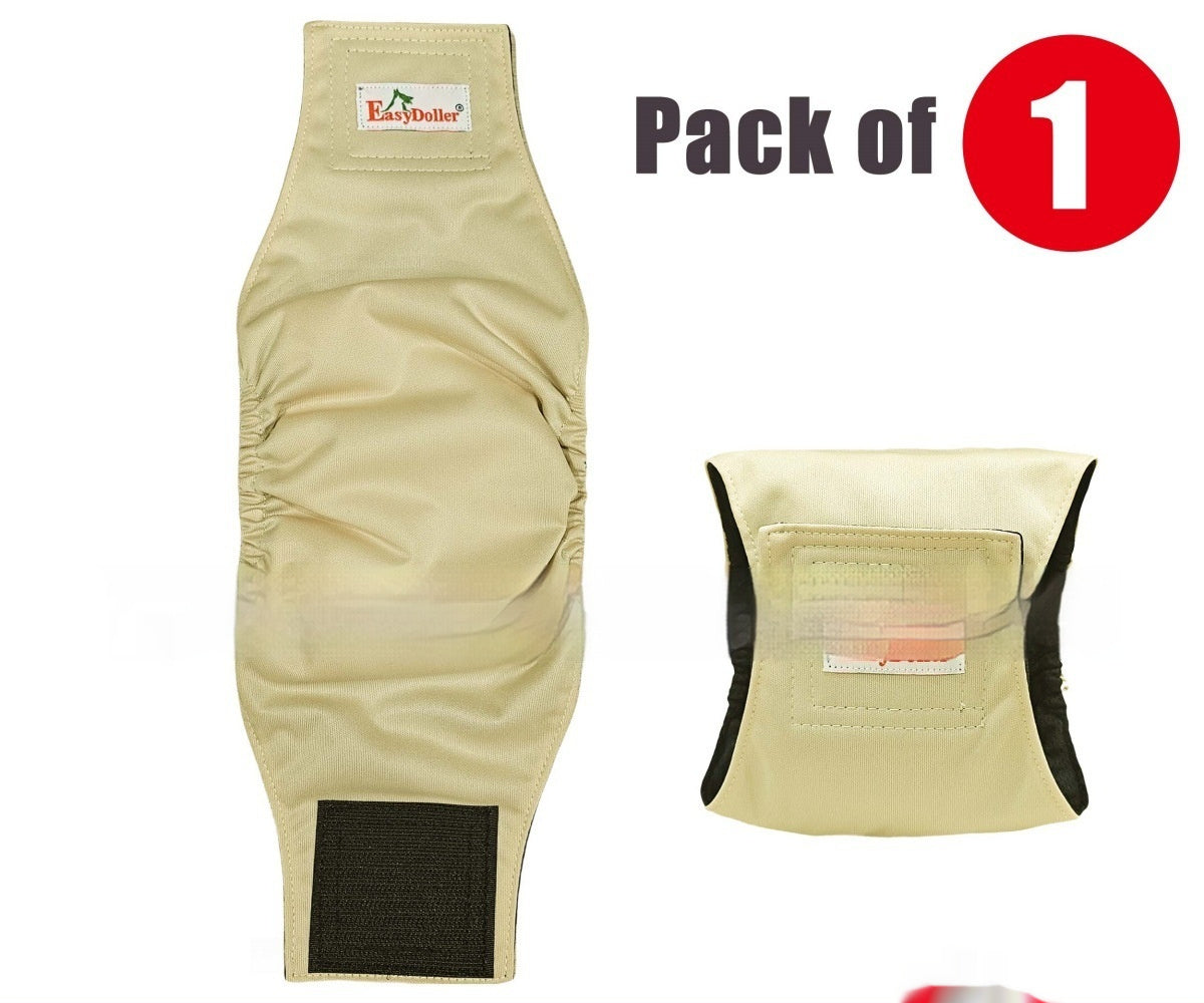 Pet Washable Physiological Dog Diaper Pants - 0 - CJ - Khaki - L - CJYD223173406FU