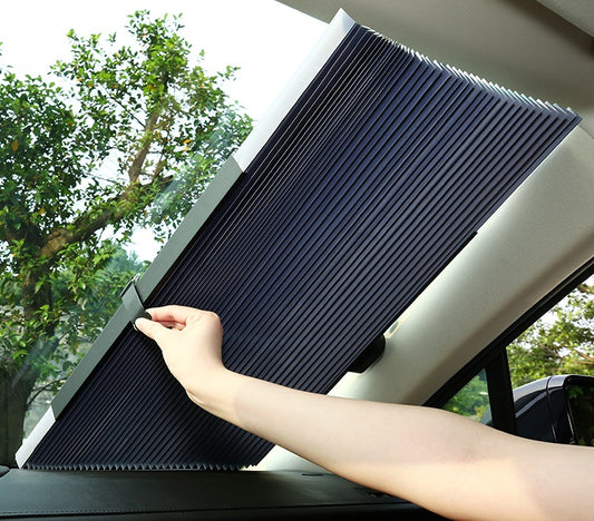4Size Automatic Telescopic Adjustable Sun Shade Board Sun Protection Cars Trucks Front Windshield Sun Umbrella Board Car Curtain - 0 - CJ