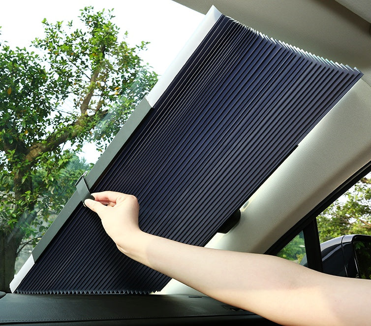4Size Automatic Telescopic Adjustable Sun Shade Board Sun Protection Cars Trucks Front Windshield Sun Umbrella Board Car Curtain - 0 - CJ