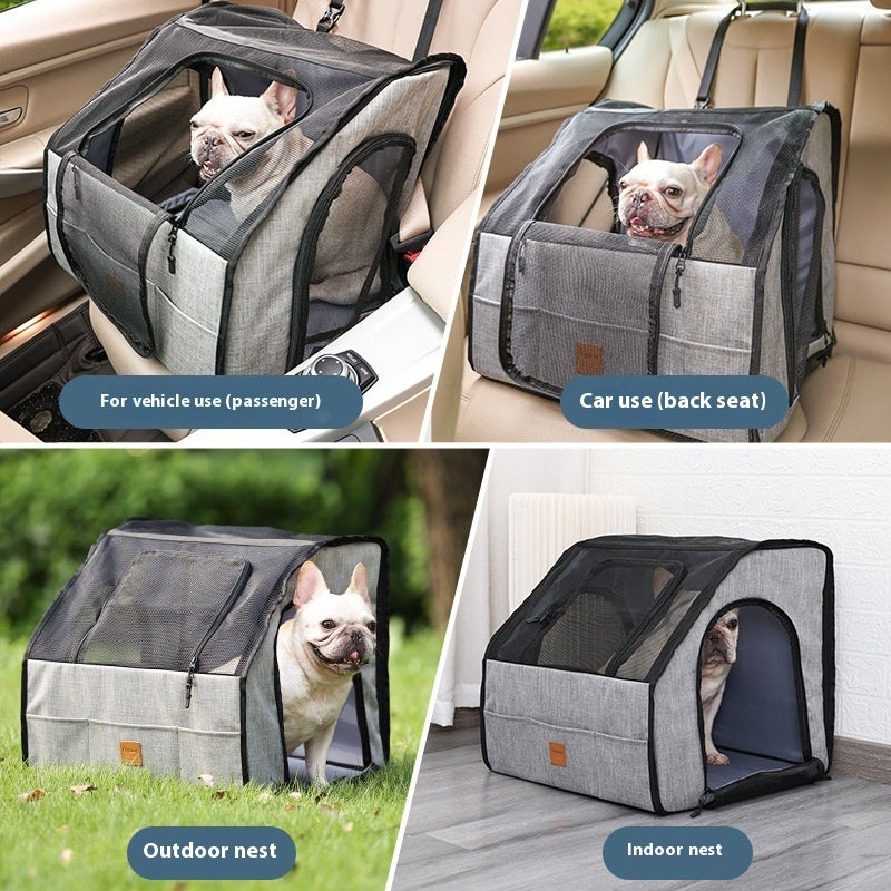 Portable Foldable Car Waterproof And Hard - wearing Pet Cage Waterproof Thickened Dog Mat Car Pet Mat - 0 - CJ
