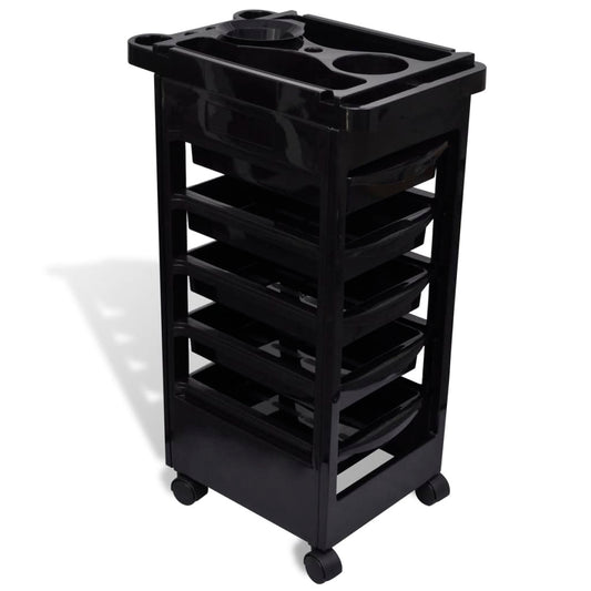 Hairdressing Trolley, Plastic with Wheels - 5 - CJ