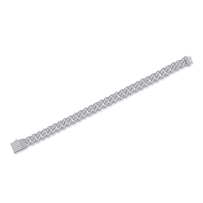 1The Light Of Faith Luxury Fashion Mossan Diamond S925 Silver Bracelet Prohibit Tk Sales - 5 - CJ
